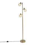 QAZQA mesh - Lampadaire - 3 lumière - H 150 cm - Doré - Moderne, Design - éclairage intérieur - Salon I Chambre