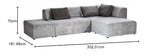 Kare Design Canapé d'angle Infinity Droite Gris