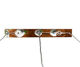 DeLife Plafonnier Cirillo Gris 70x15 cm 3 Abat-Jour Suspension béton