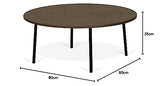 Symbiosis Ply Table Basse, Noyer et Métal Noir, 80x80x35 cm