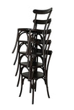Biscottini Chaises de salle à manger bois massif 90x44x43 cm - Chaise cuisine et salon - Chaises en bois d'extérieur et intérieur - Chaise rustique Cross - Chaise rembourrée en bois vintage