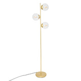 Atmosphera - Lampadaire droit en métal H162cm doré