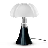 PIPISTRELLO-Lampe ampoules LED pied télescopique H66-86cm Noir brillant Martinelli Luce - designé par Gae Aulenti