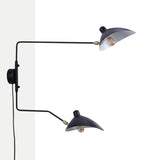 BARCELONA LED Applique Louise Noire Design 2xE27 Avec Prise