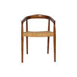 Chaise Ethnique en Bois Teck Massif et cannage rotin NEGARA