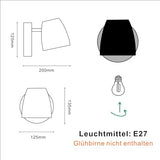 Ouglres Applique Murale Avec Interrupteur Noir,Applique en Bois Industrielle,Abat-Jour en Aluminium Pivotant,Lampe Murale Intérieure Moderne pour Chambre à Coucher Lit,Salon,Couloir,Escalier,E27 1pack