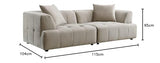 Mobilier-Deco Anya - Canapé capitonné 3 Places en Velours Beige