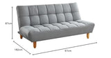 Vente-unique - Canapé 3 Places Convertible clic clac en Tissu Gris Esteban