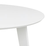 AC Design Furniture Roxanne Table à Manger pour 4 Personnes en Blanc 105 x 76 cm - Table de Cuisine avec Peinture Blanche - Style rétro Moderne pour Salle à Manger - Table à Manger Ronde