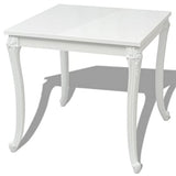 vidaXL Table de Salle à Manger Cuisine 80 x 80 x 76 cm Laquée Blanche