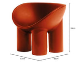 driade Roly Poly FAUTEUILS, Polypropylène, Rouge Brique, Moyenne