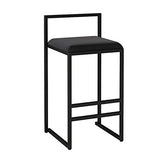 Chaises de Tabourets Bar de Cuisine en Velours avec Pieds en Métal Noir - pour La Maison, Îlot de Cuisine, Bar de Cuisine de Petit-déjeuner, Salles À Manger, Pub, Restaurant