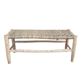 Artigianato vulcano Banc en bois de peuplier marocain
