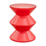 Qianly Tabouret de Canapé, Table de Chevet, Forme Unique, Tabouret D'appoint, Petite Table de Nuit, Siège à Langer pour La Décoration de La Chambre de Bé, Rouge, 3 Niveaux