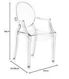 Kartell 4852B4 Chaise Louis Ghost Plastique (Transparent)