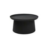 KONTE.DESIGN Table Basse Ibiza en polypropylène Noir 70 x 36 cm