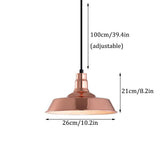 MODEBHD Lampe à suspension en matériau métallique domestique à 1 lumière par galvanoplastie, lampes suspendues simples et modernes à finition dorée créative, plafonnier à hauteur réglable E27, lampe à