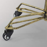 Knjlwa Roulant Autour du Tabouret de Levage de gaz hydraulique de Pivot de Chaise de Massage de Salon, Taille réglable de 44~59cm pour la Coiffure manucure Tatouage Cuisine Bar Salon Spa, Bronze