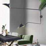 Nordic Dawn Spider Serge Mouille Mouille Lampes de mur Rotary Longues Longues Chapeaux Chambre Sconce Sconce Creative Salon Luminaires (Size : 95-150cm 2 head)