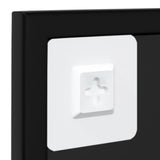 vidaXL Miroir Mural Noir 100x60 cm Métal