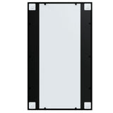 vidaXL Miroir Mural Miroir de Maquillage Miroir de Coiffeuse Miroir de Courtoisie Salle de Bain Maison Intérieur Noir 100x60 cm Métal