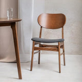 HOMLA Chaise marron Nergu, 46 x 54,2 x 80 cm