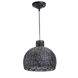 LUSSIOL Luminaire Athena, suspension métal, 40 W, noir, ø 28 x H 28 cm