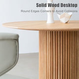 GLDWEY Table Salle à Manger Ronde 2-4 Personnes pour Salon Cuisine Bois Massif, Table de Cuisine Table Basse de Loisirs Meubles de Restaurant Table de Salle à Manger Disponible(Size:70cm,Color:Blanc)