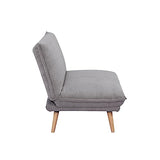 EVERGREENWEB - Canapé convertible en matelas Clic Clac | Canapé Lit 3 places Style Scandinave Design moderne | Canapé rembourré avec pieds escamotables et pieds en bois | Click Velvet Gris