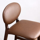 Hwsy Tabourets de Bar en Bois Massif Simples et Modernes, Pieds en Noyer avec siège en PU, Chaise de Petit-déjeuner à Dossier, Hauteur d'assise 75 cm (Couleur: Noir) Interesting