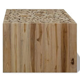 vidaXL Teck Authentique Table Basse 50x50x35 cm Table d'Appoint Meuble Canapé