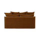 Moment Home Canapé 3 Places Convertible, Grand Confort, Made in France, Déhoussable,Velours Bronze, Couchage 140 Express Quotidien, Auguste