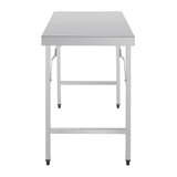 Vogue Table pliante en acier inoxydable poli, taille : 900 (H) x 1200 (L) x 600 (P) mm, utilisation intérieure et extérieure, CB905