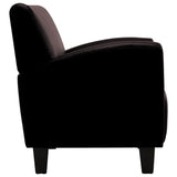 vidaXL Fauteuil en Cuir PU Brun foncé