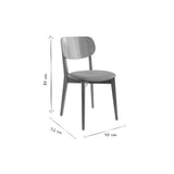 Miliboo Chaises Vintage en Bois Clair chêne et Tissu Beige (Lot de 2) Lucia