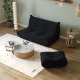 Canapé paresseux, pouf en velours pelucheux, fauteuil d'appoint pour salon, chambre à coucher, salon, bureau - 2 places