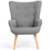 IDMarket - Fauteuil scandinave Ivar en Tissu Gris Clair