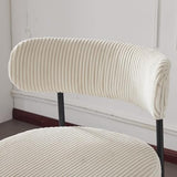 HOMIFAB Lot de 2 tabourets de Bar en Velours côtelé Beige - Evora