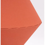 AUBRY GASPARD Bout de canapé Graphique en métal Finition Mate Terracotta – Style Brut et Artisanal