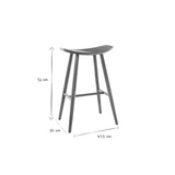 Miliboo Tabouret de Bar Design Noyer H72 cm DEMORY