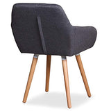 Chaise/Fauteuil scandinave Frida Tissu Gris Foncé