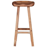 vidaXL Lot de 2 Tabourets de Bar, Chaise de Pub, Siège de Bistrot, Meuble de Salle à Manger Cuisine Salon Maison Intérieur, Bois d'Acacia Massif