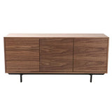 Miliboo Buffet Vintage en Bois foncé Noyer 2 Portes 3 tiroirs L160 cm Manny