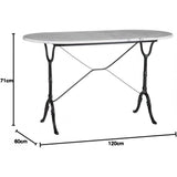 Kare design - Table bistrot marbre Ovale 120x60 cm