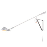 WXKAGF Applique Murale rétro à Bras oscillant, Applique Murale à Bras Long réglable E27, Appliques murales industrielles d'intérieur avec Interrupteur, Spots muraux télescopiques Pliables pour