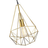 Qazqa carcass - Suspension - 1 lumière - Ø 270 mm - Doré/Laiton - Design, Moderne - éclairage intérieur - Salon I Chambre I Cuisine I Salle à manger