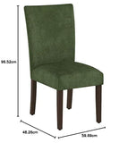 Kinfine K6805-b228 en Velours Parson Chaise de Salle à Manger