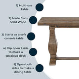 Martin Svensson Home Napa Table console avec couvercle rabattable Naturel