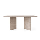 Calicosy – Table à Manger Rectangulaire L180 cm en Bois – Design Moderne avec 2 Pieds Pleins – L180 x P90 x H77 cm – Table Familiale 4 à 6 Personnes – Modèle Ava