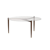 Artloge Table Basse Salon Ronde: Meuble de Salon en Verre Trempé et Métal Table Basse Design Moderne pour Bureau Chambre 80 x 40 cm